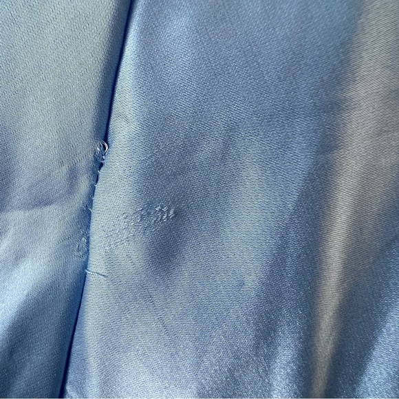 NEW MAC DUGGAL ONE SHOULDER EMBELLISHED SATIN GOWN IN POWDER BLUE  SIZE 4 - Picture 15 of 17